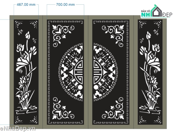 mẫu cổng 4 cánh,file cnc cổng 4 cánh,mẫu cổng 4 cánh cnc