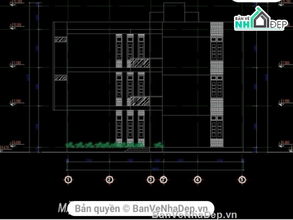 nhà 3 tầng 13.12x16.42m,file cad 3 tầng,bản vẽ nhà 3 tầng,thiết kế nhà phố 3 tầng