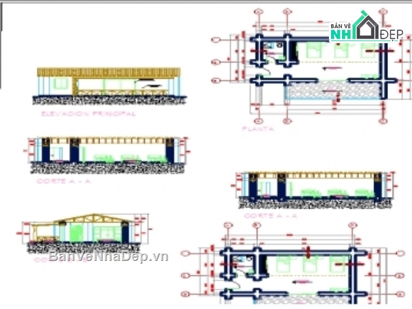 Mẫu nhà cấp 4,Bản vẽ nhà cấp 4,nhà cấp 4 đẹp,thiết kế nhà cấp 4