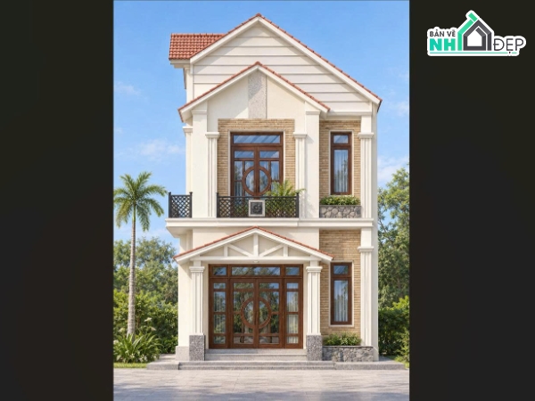 nhà phố 2.5 tầng,nhà phố 2 tầng rưỡi,nhà 7.5x15m,Bản vẽ nhà phố 2.5 tầng 7.5x15m,Bản vẽ nhà phố 2.5 tầng