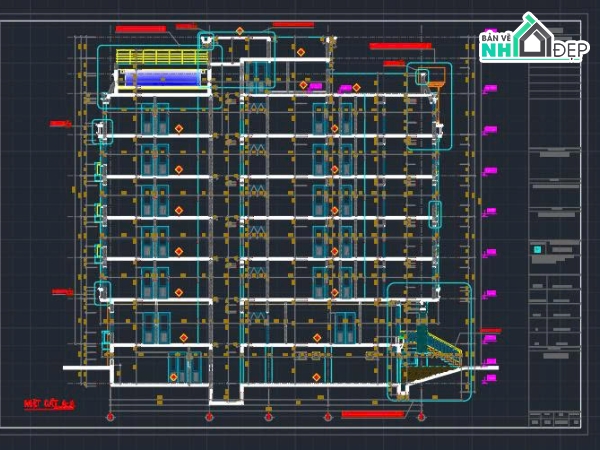 kiến trúc 4 tầng,Bản vẽ thiết kế nội thất,4 tầng,nội thất nhà,nhà 4 tầng,Bản vẽ nhà 4 tầng