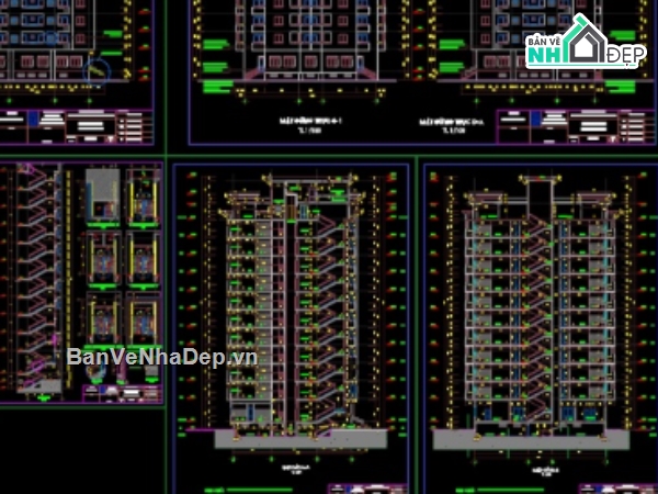 Chung cư 11 tầng,file cad chung cư 11 tầng,chung cư 11 tầng file cad