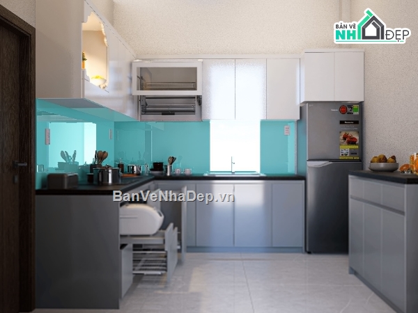 Bếp ăn,Bếp,Bếp hiện đại,Bếp cnc,Bếp render