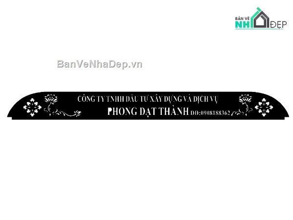 Biển hiệu công ty,file dxf biển hiệu công ty,dxf biển hiệu