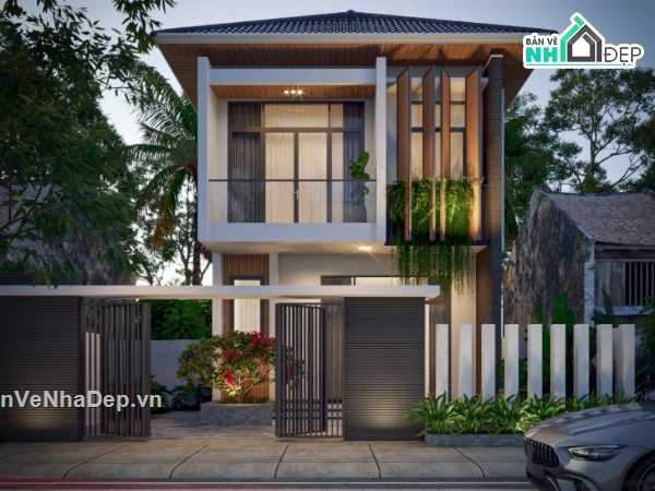 mẫu biệt thự,mẫu biệt thự hiện đại,biệt thự 2 tầng