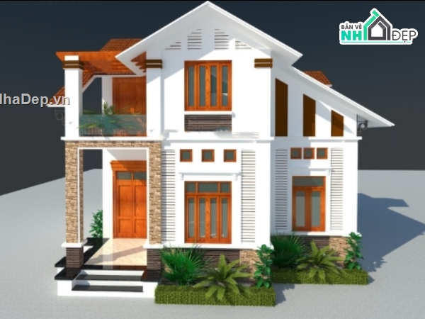 Biệt thự 2 tầng,cad biệt thự 2 tầng,biệt thự 2 tầng file cad