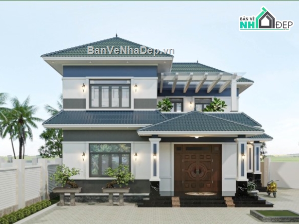 Biệt thự 2 tầng hiện đại,biệt thự hiện đại,biệt thự 2 tầng