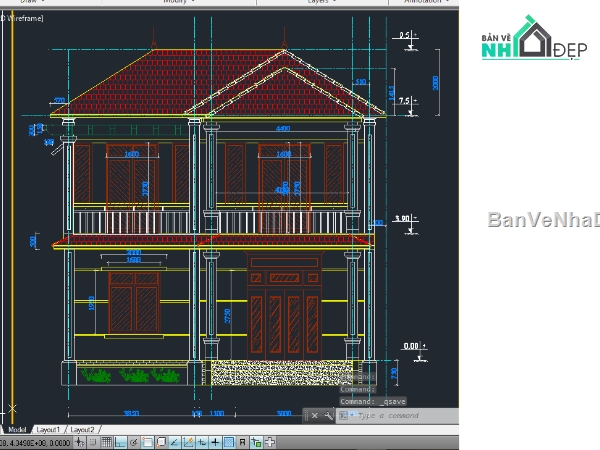 biệt thự,2 tầng,mái nhật