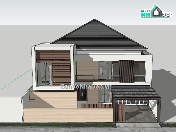 model su biệt thự 2 tầng,file sketchup biệt thự 2 tầng,biệt thự 2 tầng,biệt thự 2 tầng model su,file su biệt thự 2 tầng