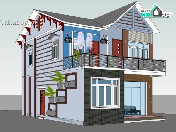 Mẫu nhà phố,Biệt thự 2 tầng hiện đại,Nhà phố 2 tầng,revit biệt thự 2 tầng,nhà phố 2 tâng,thiết kế nhà phố