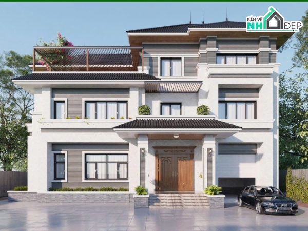 kiến trúc 3 tầng,bản vẽ biệt thự 3 tầng đẹp,bản vẽ biệt thự 3 tầng,phối cảnh biệt thự 3 tầng đẹp,nhà 3 tầng đẹp,nhà biệt thự đẹp