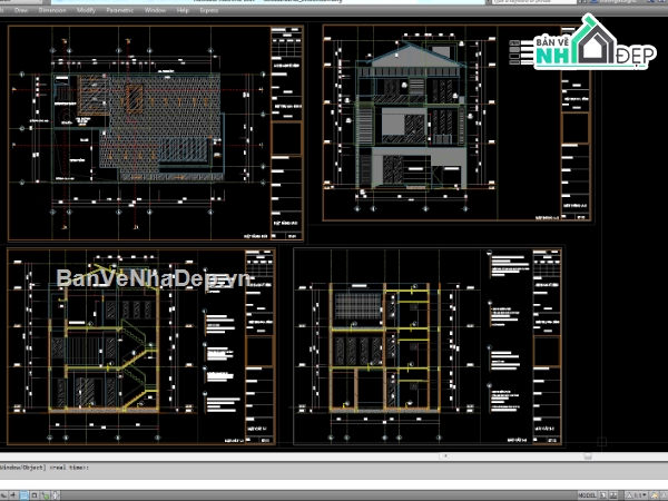 Biệt thự,File biệt thự 3 tầng,mẫu biệt thự 3 tầng