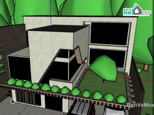 Biệt thự 3 tầng hiện đại,Biệt thự 3 tầng file sketchup,biệt thự 3 tầng file su,model su biệt thự 3 tầng,file sketchup biệt thự 3 tầng