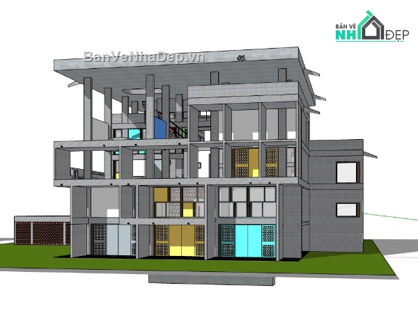 su biệt thự,model su biệt thự,sketchup biệt thự