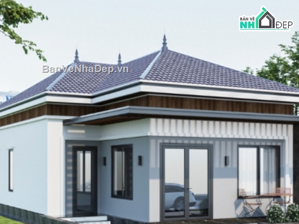 nhà 1 tầng file cad,file cad biệt thự 1 tầng,biệt thự 1 tầng cad,cad biệt thự 1 tầng