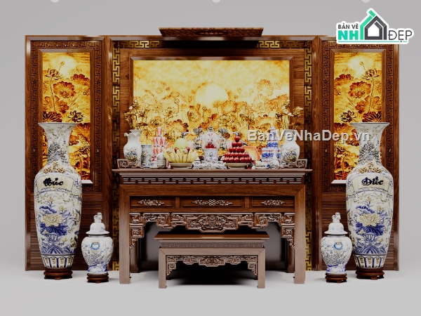 thiết kế phòng thờ,Thư viện 3d max,phòng thờ 3dsmax,Thư viện phòng thờ,Model phòng thờ,3dsmax phòng thờ