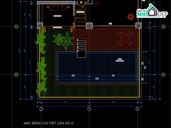 thiết kế bể bơi,File thiết kế bể bơi,Cad thiết kế bể bơi
