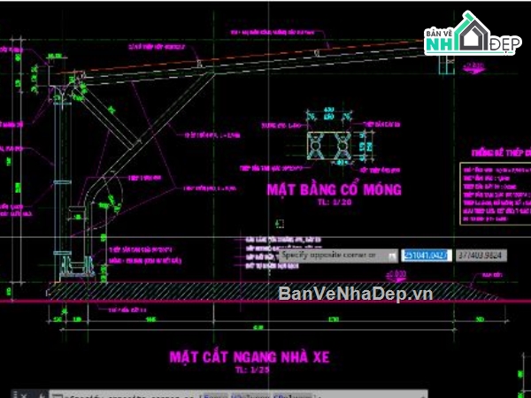 nhà để xe,nhà để xe khung thép,cad nhà để xe