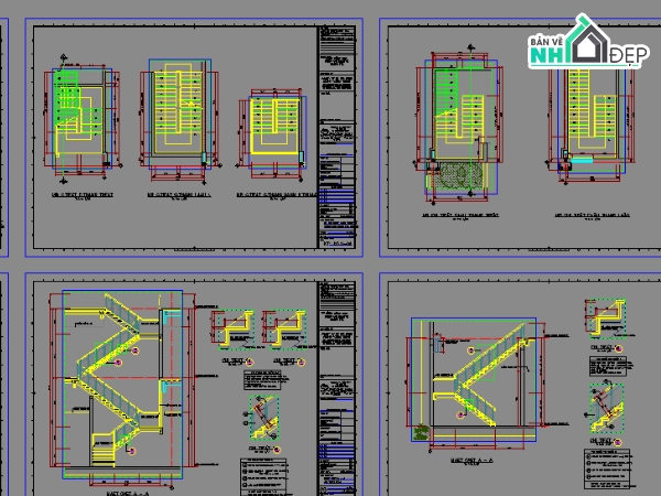 Chi tiết thang,Chi tiết cầu thang,cad cầu thang,cầu thang bộ