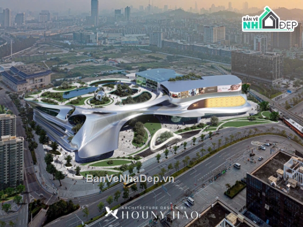đồ án trung tâm thương mại,file revit hoàn chỉnh,d5 render hoàn thiện,bản vẽ khu đất cad