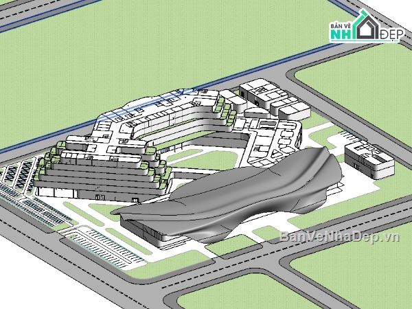 đồ án bệnh viện,mô hình revit,phối cảnh d5 render,bệnh viện đa khoa
