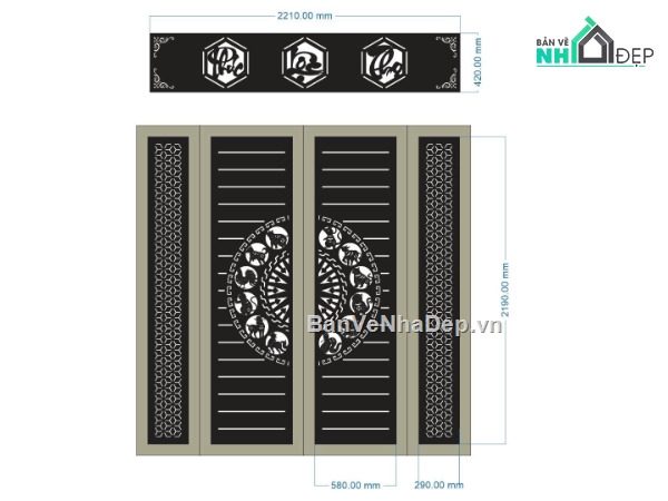 cổng phúc lộc,ô thoáng,phúc lộc thọ,cổng phúc lộc thọ,12 con giáp cnc
