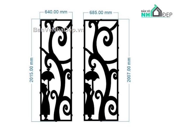 CNC cổng 2 cánh,file cnc cổng 2 cánh,mẫu cnc cổng 2 cánh