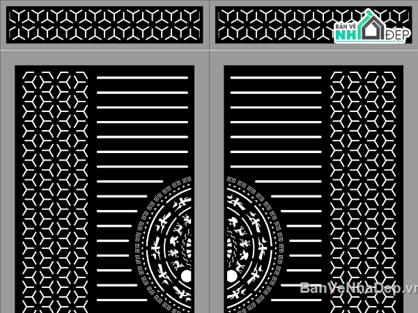 CNC cổng 2 cánh,file cnc cổng 2 cánh,mẫu cổng 2 cánh cnc