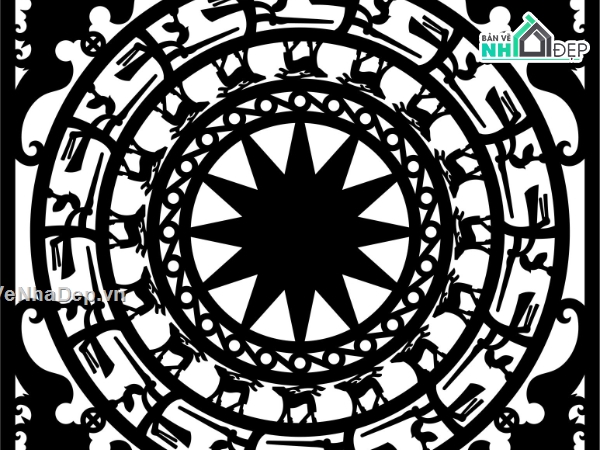 trống đồng CNC,giếng trời,giếng trời cnc