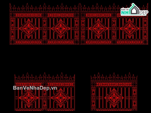 mẫu hàng rào,cad hàng rào,autocad hàng rào,hàng rào cnc,cnc hàng rào