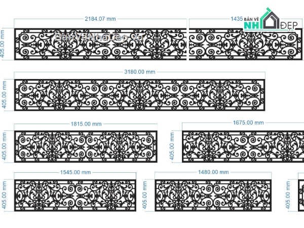 CNC lan can,lan can cắt cnc,Dxf lan can CNC,lan can