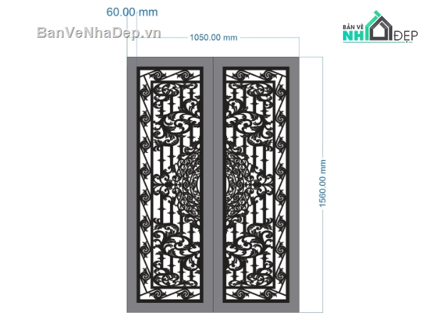 mẫu cổng đẹp,cổng 2 cánh cnc,file cnc cổng 2 cánh,mẫu cnc cổng 2 cánh