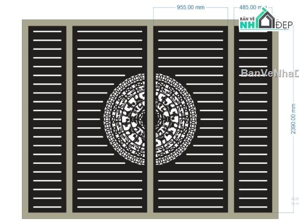 cổng 4 cánh cnc,file cnc cổng 4 cánh,mẫu cnc cổng 4 cánh