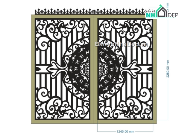 mẫu cổng CNC 2 cánh,mẫu cổng 2 cánh CNC,mẫu cổng 2 cánh,CNC cổng 2 cánh