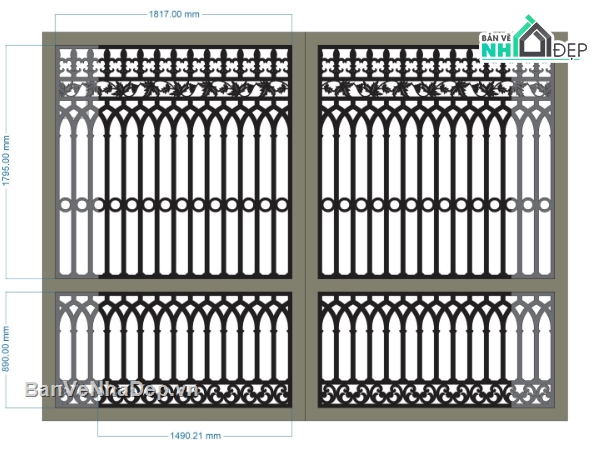 cổng 2 cánh cnc,file cnc cổng 2 cánh,mẫu cnc cổng 2 cánh