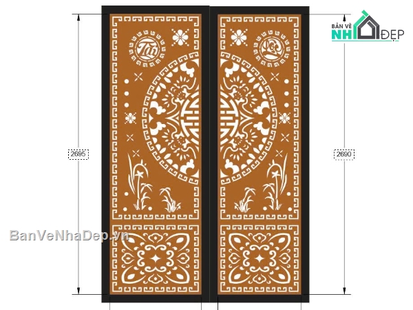 mẫu cổng CNC 2 cánh,file cổng 2 cánh,cnc cổng 2 cánh