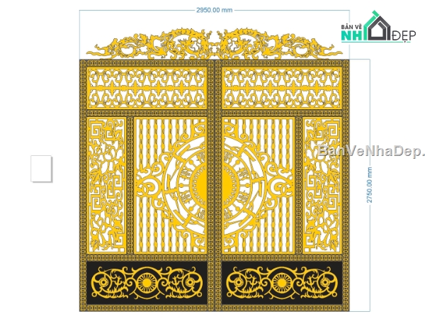 mẫu cổng CNC 2 cánh,mẫu cổng 2 cánh CNC,file cổng 2 cánh cnc