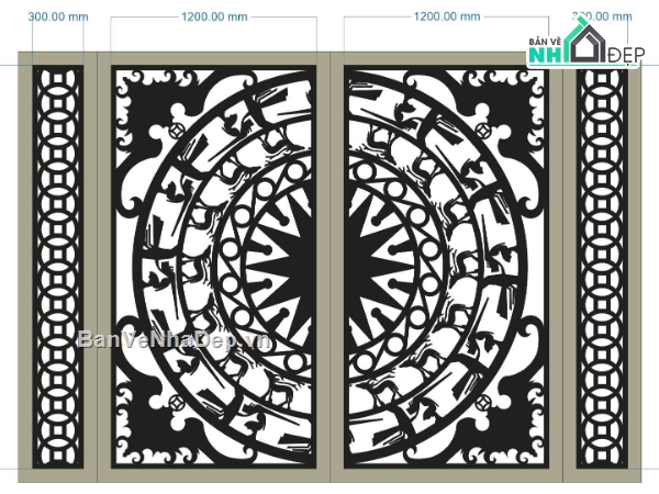 trống đồng,cổng trống đồng cnc,file cnc cổng trống đồng,mẫu cnc cổng trống đồng