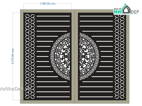 mẫu cổng CNC 2 cánh,file cnc cổng 2 cánh,file cổng 2 cánh