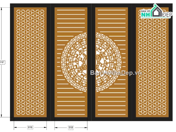 mẫu cổng CNC đẹp,cổng 4 cánh cnc,file cnc cổng 4 cánh