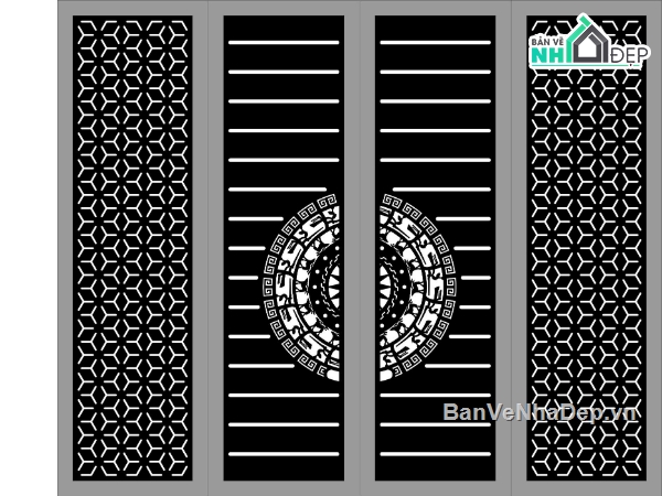 CNC cổng 4 cánh,CNC mẫu cổng 4 cánh,mẫu cổng 4 cánh