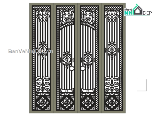 cổng 4 cánh cnc,file cnc cổng 4 cánh,mẫu cổng 4 cánh