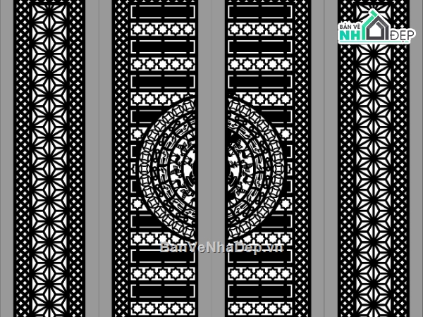 cổng 4 cánh cnc,file cnc cổng 4 cánh,mẫu cnc cổng 4 cánh