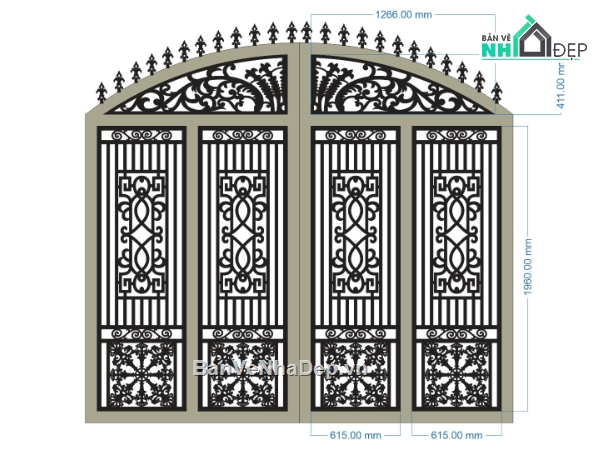 CNC cổng 4 cánh,CNC mẫu cổng 4 cánh,file cổng 4 cánh