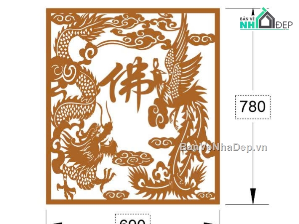 rồng phượng,CNC rồng phượng,File cnc rồng phượng