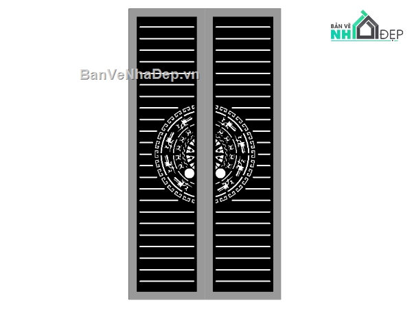 cổng 2 cánh,vách cổng 2 cánh,cổng 2 cánh cnc