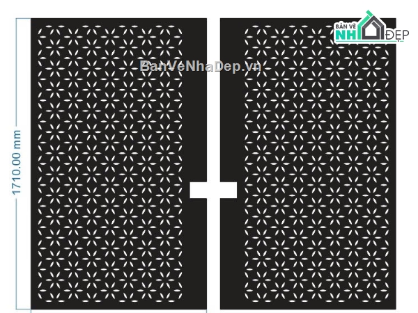 Cổng 2 cánh hoa,Cổng 2 cánh,file dxf cổng 2 cánh