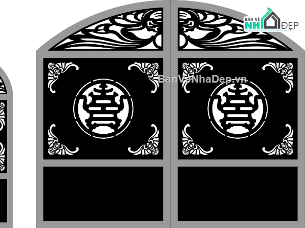 cnc họa tiết cổng,cổng con dơi,cổng con dơi cnc