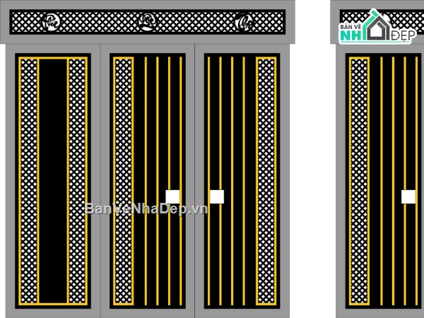 mẫu cnc cổng 3 cánh,file cnc cổng 3 cánh,cổng an khang thịnh