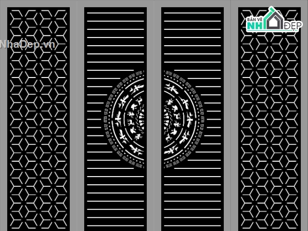 Cổng 4 cánh bông tuyết,Cổng 4 cánh,Cổng 4 cánh file dxf,Cổng cnc file dxf